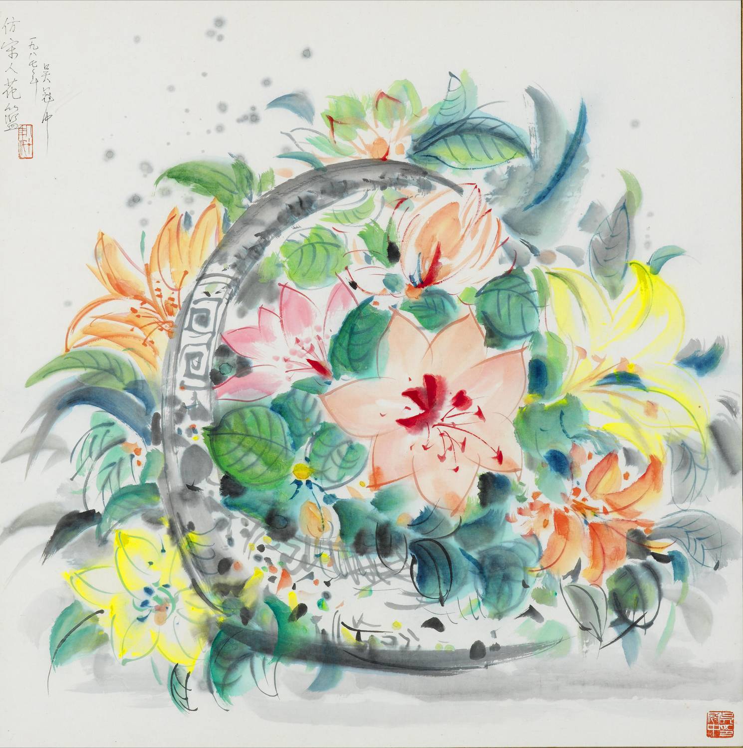 吴冠中 绘画作品 素材 中国风 绘画 水彩 下载
