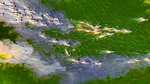 怎么剪 麋鹿过河 水的调色 构图调整